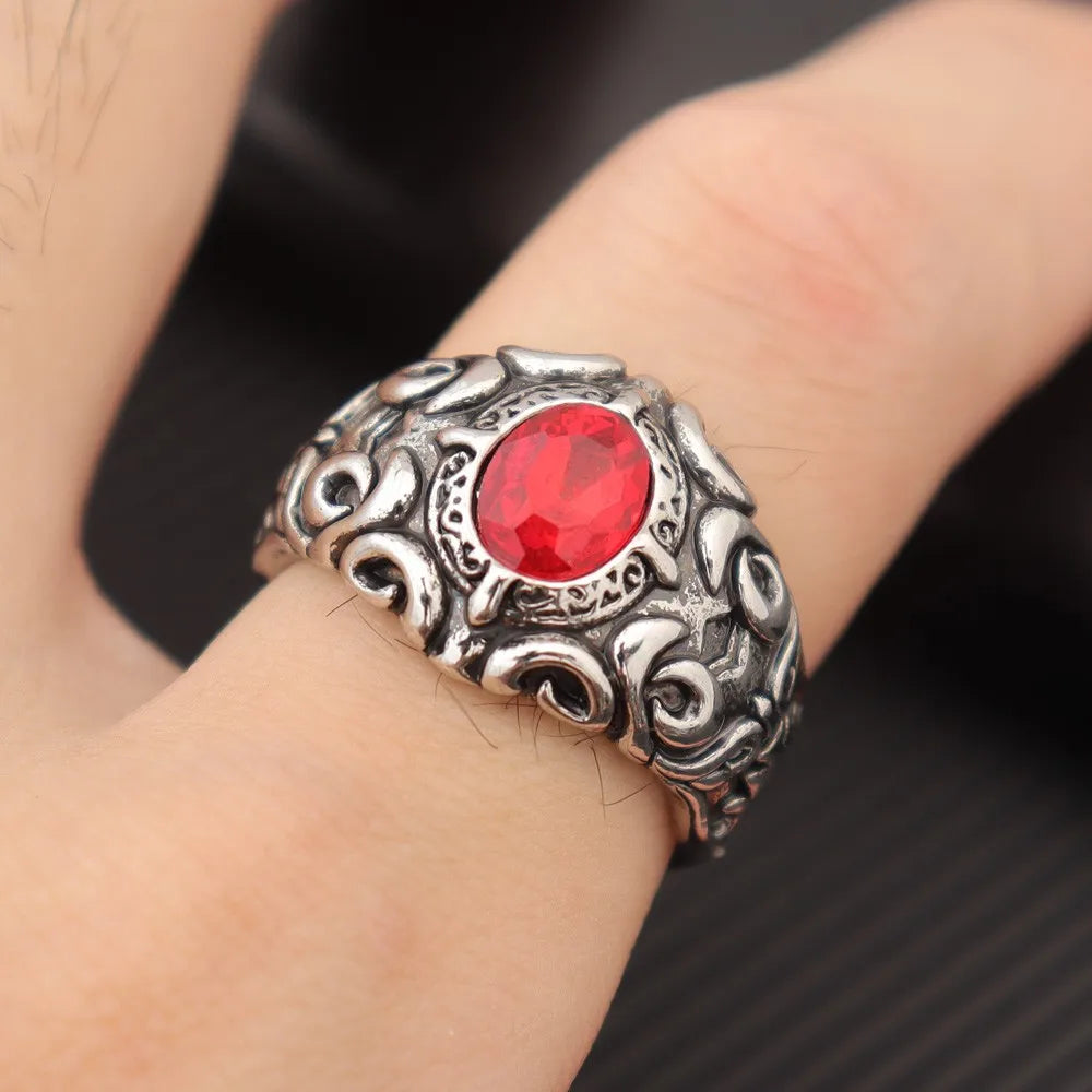 Retro Knight Shield Cross Ring