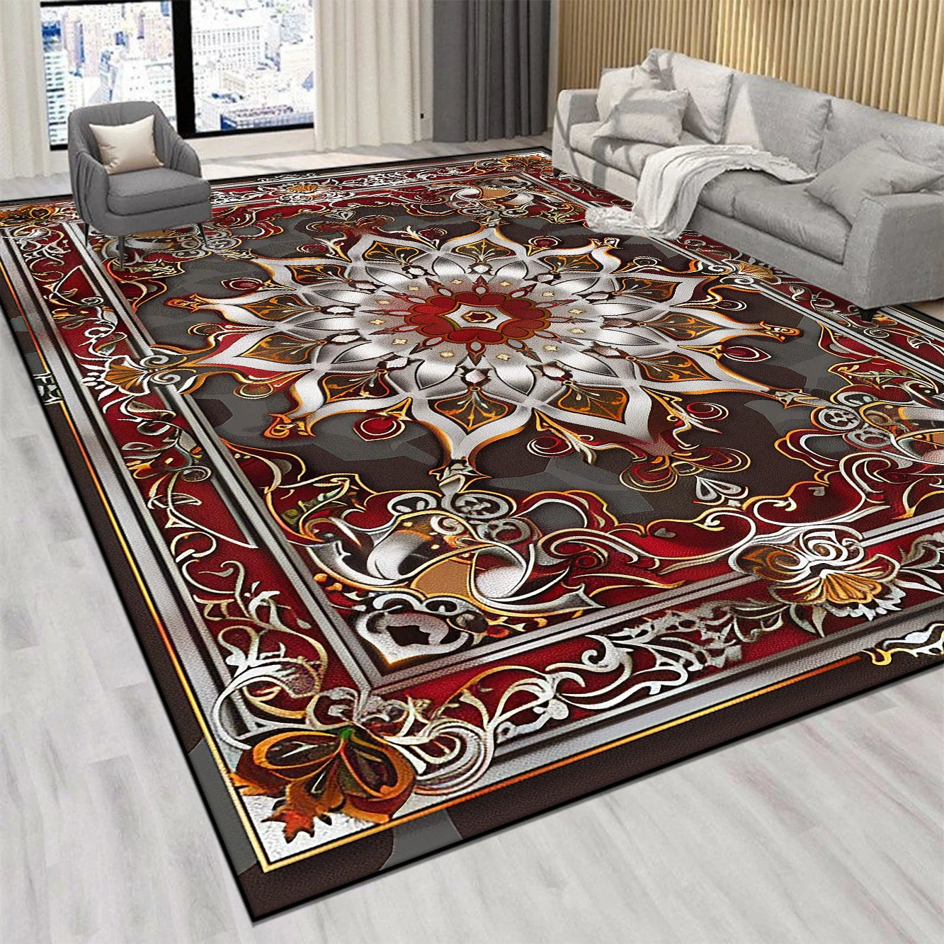 CELEB STUDIO Persian Luxury Red Millionaire Rug - Soft Luxurious