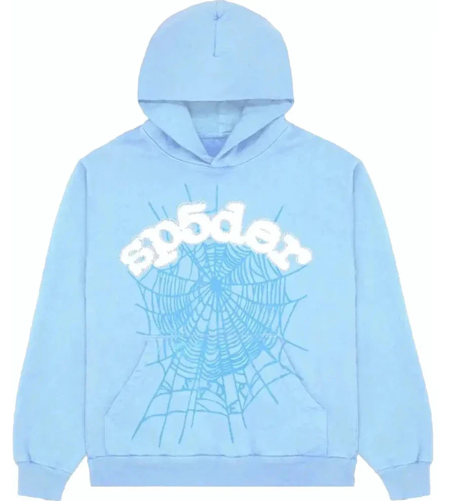 Sp5der Web Hoodie Sky Blue