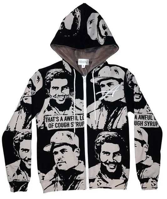 Asaali × Awful Lot of Cough Syrup Hand Screen Printed Cartel Hoodie