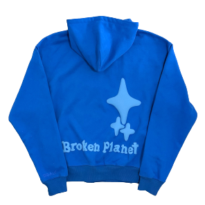 Broken Planet Market Monochrome Hoodie Cobalt Blue