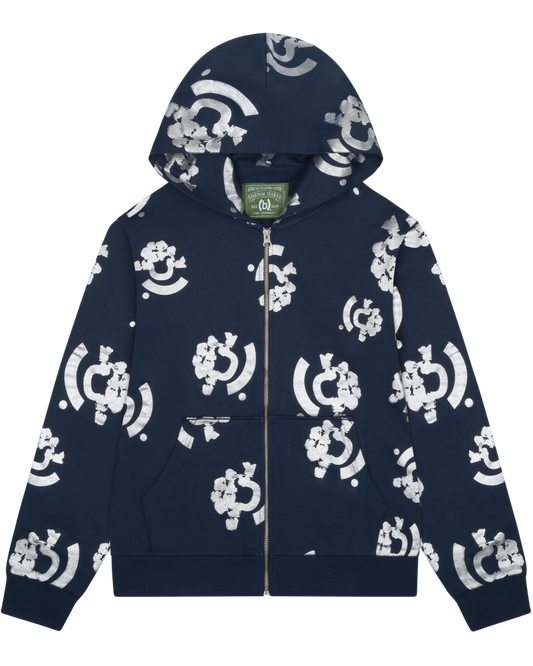 Denim Tears - Men's Bstroy Silver Print Hoodie - (Blue)
