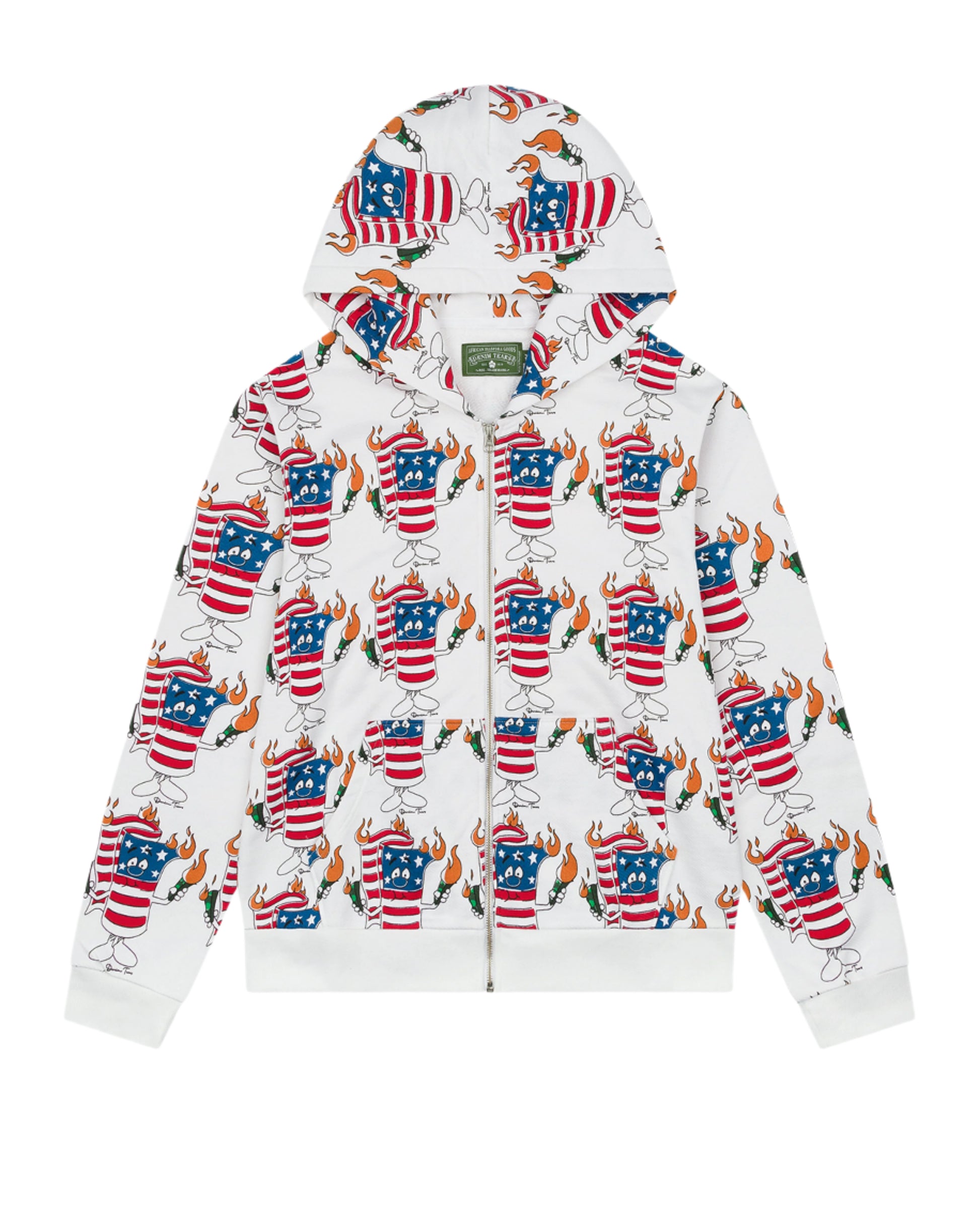 Denim Tears - Men's Firecracker Zip Hoodie - (White)