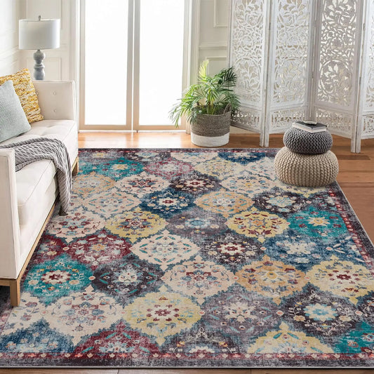 CELEB STUDIO Large Vintage Persian Rug - Machine Washable