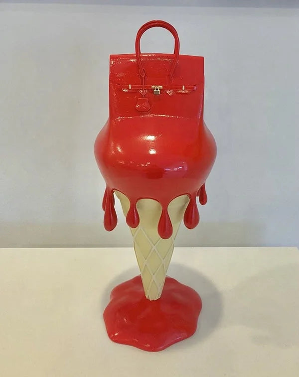 DRIPPY BIRKY ICE CREAM SCULPTURE ORANGE