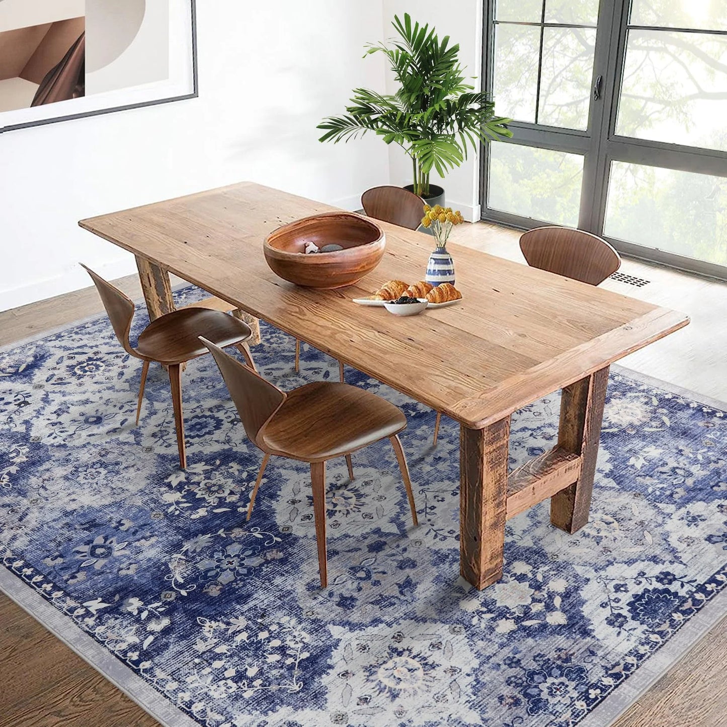 CELEB STUDIO Large Vintage Persian Rug - Machine Washable