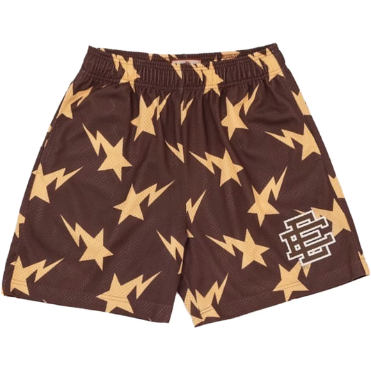 Eric Emanuel x BAPE Miami Basic Short Brown/Yellow from Eric Emanuel
