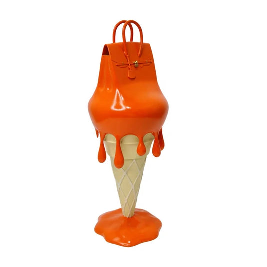 DRIPPY BIRKY ICE CREAM SCULPTURE ORANGE