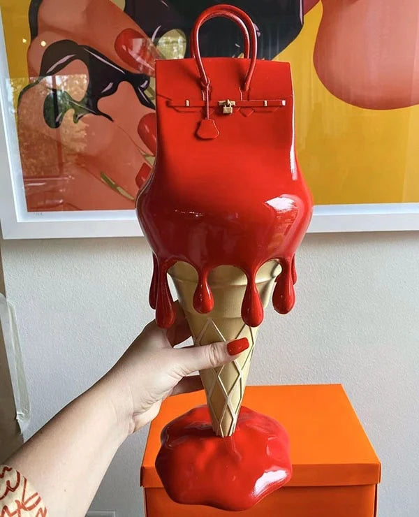 DRIPPY BIRKY ICE CREAM SCULPTURE ORANGE
