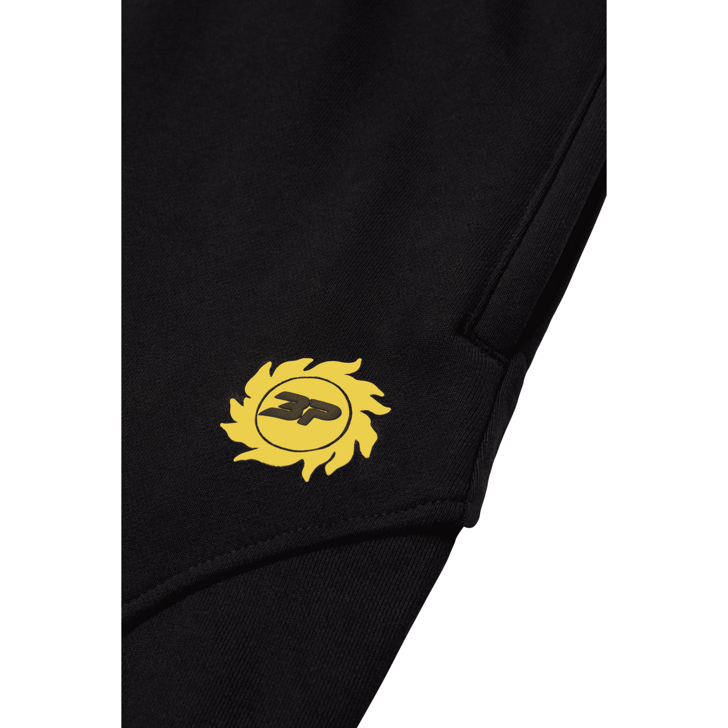 BROKEN PLANET MIDNIGHT BLACK / YELLOW WIDE LEG SWEATPANTS