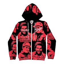 Asaali × Awful Lot of Cough Syrup Hand Screen Printed Cartel Hoodie Red